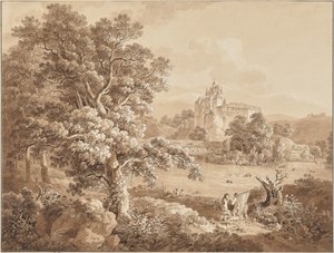Pêcheurs sur la rivière Zschopau près du château de Kriebstein, Saxe - Adrian Zingg