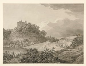 Vue du château de Nossen en Saxe - Adrian Zingg