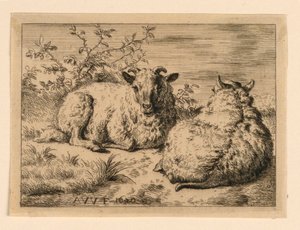 Les Deux Moutons - Adrian van de Velde