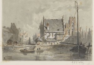 Vue de Bruges - Adrianus Eversen (signed by artist)