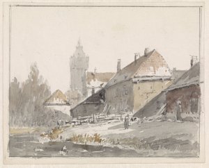Vue sur des maisons à la périphérie d