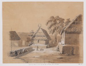 Vue sur le village et la maison du raja de Kisar, Moluques du Sud - Adrianus Johannes Bik
