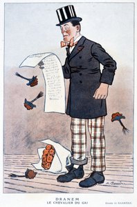 Caricature de Jules Renard (1864/1910), écrivain français, par Barrère, A. 1923 - Adrien Barrere