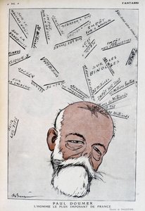 Caricature de Paul Doumer - Illustration par Adrien Barrère (1877-1931) dans « Fantasio » du 15/05/1921 - Adrien Barrere