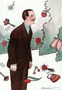 Caricature du comédien français Victor Boucher (1877-1942) - Dessin d