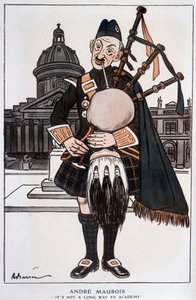 Caricature dans Academicien par André Maurois (pseudonyme d