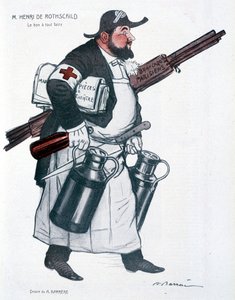 Henri de Rothschild - par Barrère, dans « Fantasio » du 01/10/1907 - Adrien Barrere