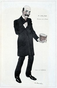 Joseph Caillaux, ministre des finances - Illustration par Adrien Barrère (1877-1931) dans "Fantasio" du 15/02/1907 - Adrien Barrere