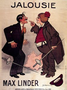 Affiche de Jalouise (ou Max et le mari jaloux) par Max Linder - Adrien Barrere