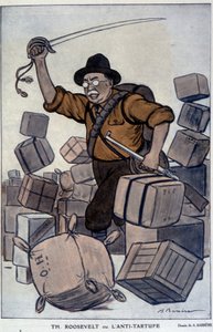 Théodore Roosevelt - par Barrère, dans « Fantasio » du 01/09/1915