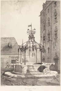 Puits du Château de Nantes, Bretagne - Adrien Dauzats after Léon Gaucherel