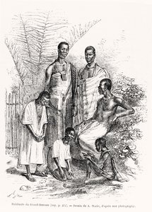 Habitants de Grand-Bassam, illustration du Tour du Monde, 1868 - Adrien Emmanuel Marie