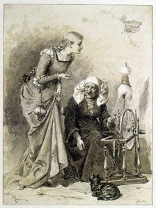 La Belle au Bois Dormant - dans « Les Contes de Fées » par Charles Perrault, illustrations par Adrien Marie - Adrien Emmanuel Marie