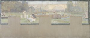 Esquisse pour la mairie de Nogent-sur-Marne : Le repos - la navigation, printemps 1889