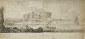 Vue de la ville et du port de Palerme avec vue sur le Monte Pellegrino - Adrien Manglard