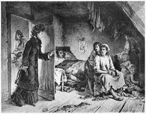 À la maison des pauvres, vers 1880