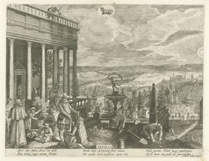 Avril (De twaalf maanden) - Egidius  Sadeler (II)