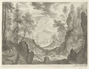 Paysage forestier avec cascade