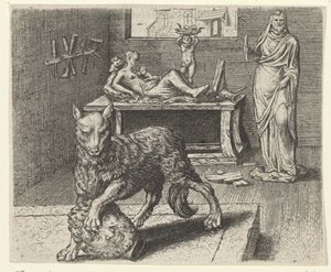 Fable du loup et de la statue