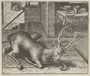 Fable du cerf ivre - Egidius  Sadeler (II)