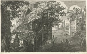 Gondoles sur un canal - Egidius  Sadeler (II)