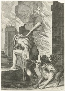 Hercule et Cerbère - Egidius  Sadeler (II)