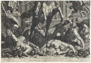 Empereur Ferdinand II à cheval (partie inférieure) - Egidius  Sadeler (II)