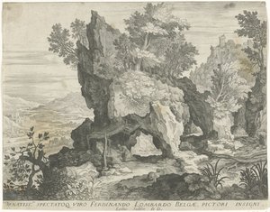 Paysage rocheux avec Saint Jérôme - Egidius  Sadeler (II)