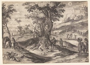 Juillet/août, extrait des Douze mois - Aegidius Sadeler II