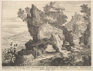 Paysage rocheux avec Saint Jérôme