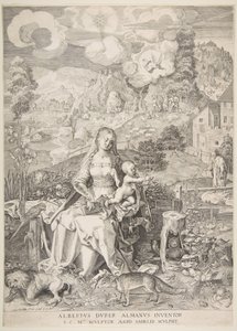 Vierge et Enfant dans un paysage - Aegidius Sadeler II