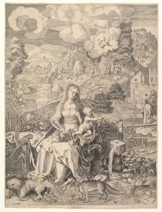 Vierge et Enfant dans un paysage - Aegidius Sadeler II