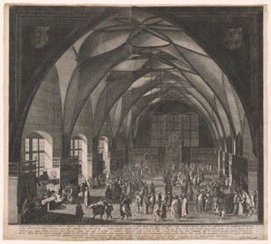 Salle Vladislav, Château de Prague, Foire annuelle - Aegidius Sadeler II