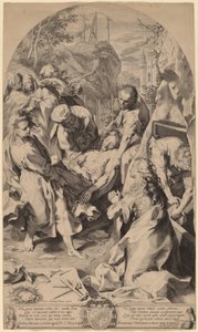 La Mise au tombeau - Aegidius Sadeler II after Federico Barocci