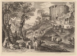 Septembre et octobre - Aegidius Sadeler II after Paul Bril