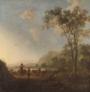 Paysage avec bergers et bétail - Aelbert Cuyp (follower of)