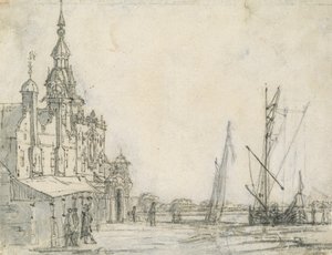 Vue du Groothoofdspoort depuis le nord-est, Dordrecht, 1618