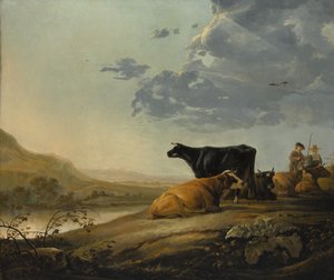 Jeunes bergers avec des vaches, vers 1655-60