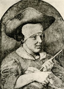 Femme avec chapeau de paille et Rommelpot