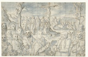 Crucifixion avec un fondateur et sa famille