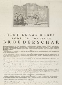 Règles de la guilde de Saint-Luc à Dordrecht, 1736 - Aert Schouman