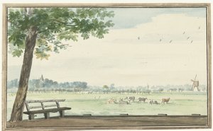 Le Hameau, De Lindt, dans la Zwijndrechtse Waard près de Meerdervoort - Aert Schouman