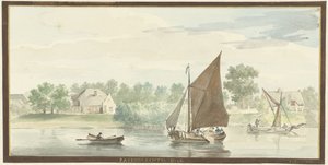 Navire à voile sur la Beneden Merwede près de la digue de Papendrecht - Aert Schouman
