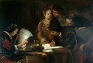 Le contrat de mariage, vers 1670 - Aert de Gelder
