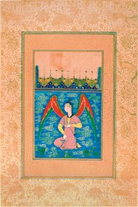 Un péri en vol avec un chapelet, c.1500 - Afghan School