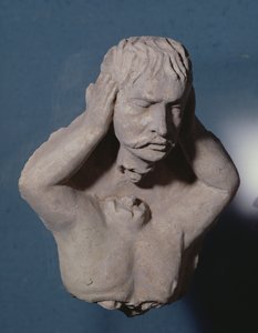Démon détachant sa tête, style gréco-bouddhiste, de Hadda, 1er-4ème siècle