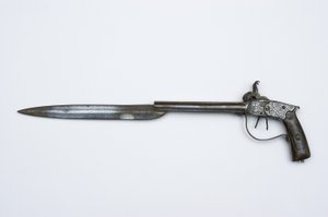 Pistolet à percussion à double canon, c.1840