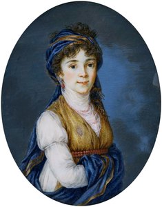 Polonais : Miniature de la princesse Anna Grigorievna Belosselsky-Belozersky (1773-1846).