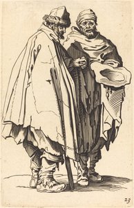 Mendiant aveugle et compagnon - After Jacques Callot