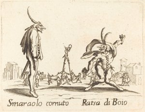 Smaralo Cornuto et Ratsa di Boio - After Jacques Callot